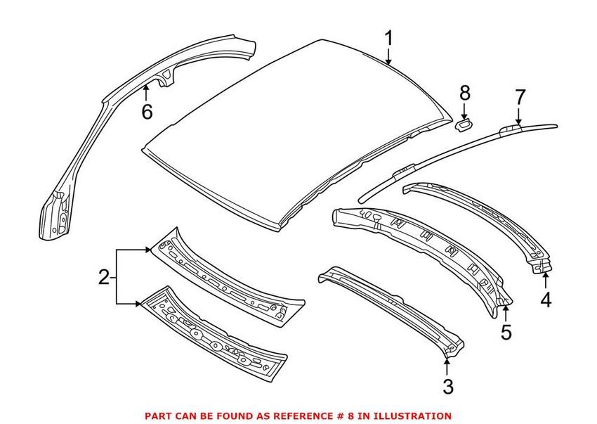 BMW Fixing Clamp - Driver Side 51138238951